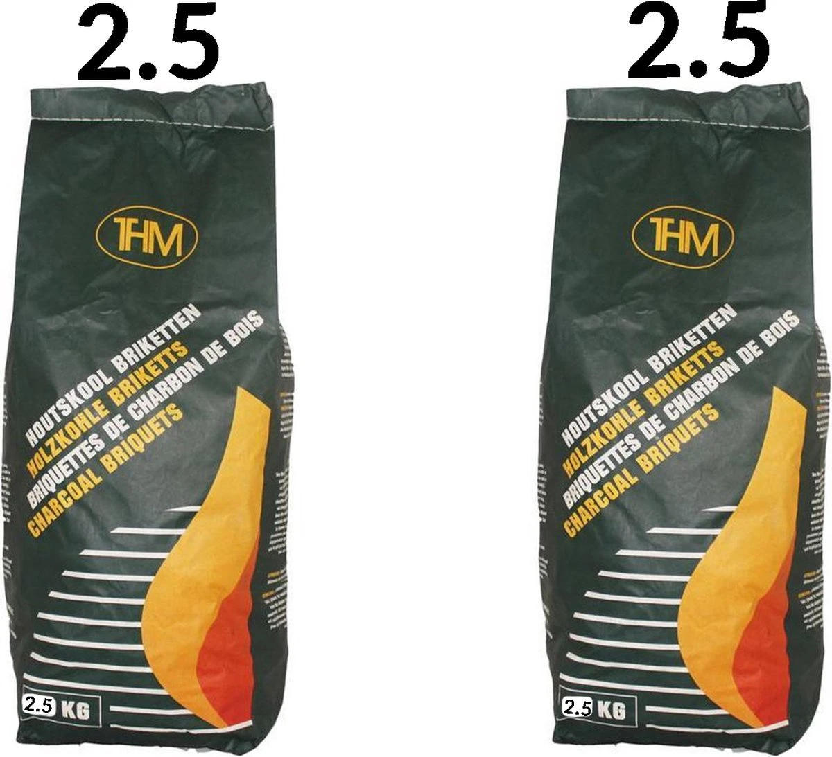 2X Briquettes De Charbon De 2,5 KG Avec Allume-feu 64 Pièces - Barbecue - BBQ - 2 Pièces - Total 5 KG 4 2X Briquettes De Charbon De 2,5 KG Avec Allume-feu 64 Pièces - Barbecue - BBQ - 2 Pièces - Total 5 KG – Image 2