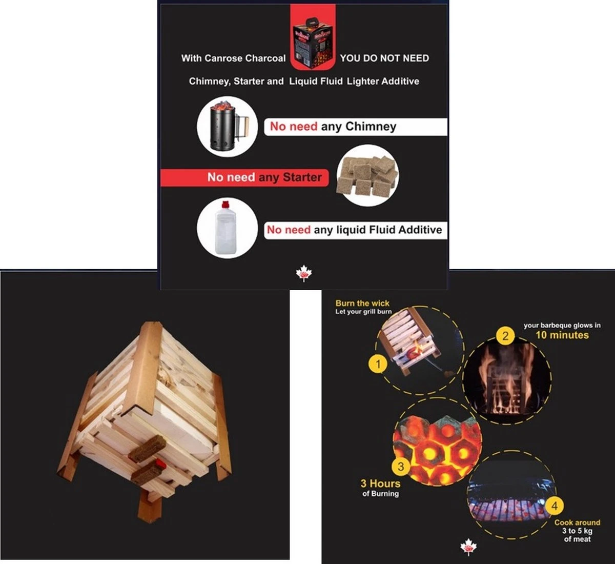 Démarreur De Charbon De Bois BBQ Pratique Canrose - Démarreur Rapide Avec Charbon De Bois 5 Démarreur De Charbon De Bois BBQ Pratique Canrose - Démarreur Rapide Avec Charbon De Bois – Image 3