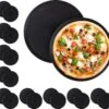 Relaxdays 20 X Assiette à Pizza - Revêtement Antiadhésif - Forme De Pizza - Rond - Acier Au Carbone - Gris