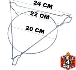 Tools4Grill Kamado Grille D'extension En Acier Inoxydable - Convient Universellement Pour 15 Pouces -Magasin D'Accessoires Pour Barbecue 1200x1112 2