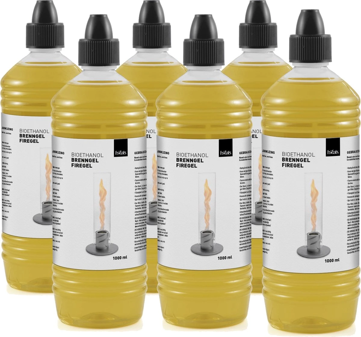 Höfats Spin Table Fire Bouteille De Carburant Bio-éthanol - Plastique - 1 L - Lot De 6 Pièces 8 Höfats Spin Table Fire Bouteille De Carburant Bio-éthanol - Plastique - 1 L - Lot De 6 Pièces – Image 6