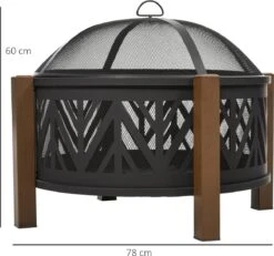 Outsunny Brasero Brasero Avec Grille De Protection Contre Les étincelles Barbecue De Jardin Noir + Marron 842-172 17 Outsunny Brasero Brasero Avec Grille De Protection Contre Les étincelles Barbecue De Jardin Noir + Marron 842-172 -Magasin D'Accessoires Pour Barbecue 1200x1121 1