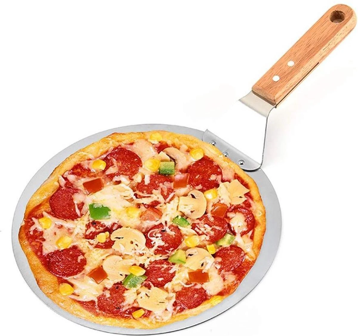 Cuillère à Pizza En Acier Inoxydable - Pelle à Gâteau - Pizza - Gâteau - Manche En Bois - Intérieur - Extérieur - Pour Barbecue Ou Four - 25,5 Cm 3 Cuillère à Pizza En Acier Inoxydable - Pelle à Gâteau - Pizza - Gâteau - Manche En Bois - Intérieur - Extérieur - Pour Barbecue Ou Four - 25,5 Cm