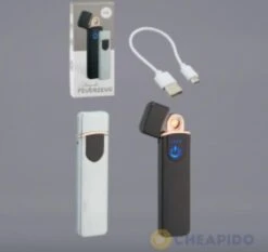 Briquet électrique Rechargeable - Résistant Au Vent Et Aux Tempêtes - Plasma - Batterie Puissante - Rechargeable 2x8 Cm