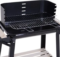 Station De Grillades Sur Chariot Outsunny Barbecue Autoportant Avec Pare-vent 2 X étagère Réglable En Hauteur 846-032 -Magasin D'Accessoires Pour Barbecue 1200x1135 2