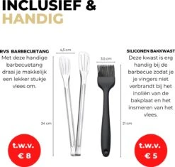 Ozocozy BBQ-ONE Barbecue De Table à Charbon - Ø30 Cm - Zwart - Incl. Sac De Transport, Brosse à Pâtisserie En Silicone Et Pince à Barbecue En Acier Inoxydable - Cadeau De La Vaderdag -Magasin D'Accessoires Pour Barbecue 1200x1141