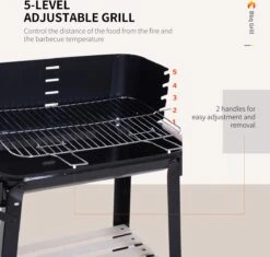 Station De Grillades Sur Chariot Outsunny Barbecue Autoportant Avec Pare-vent 2 X étagère Réglable En Hauteur 846-032 -Magasin D'Accessoires Pour Barbecue 1200x1142 2