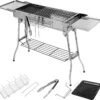 BBQ - Barbecue - Grill - Portable - Acier Inoxydable - Grill à Charbon - Ailes Doubles - Pan Antiadhésive - Camping - Jardin -Magasin D'Accessoires Pour Barbecue 1200x1145