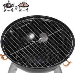 NATERIAL - Barbecue à Charbon Portable PHOENIX NOMAD - 4 Personnes - Ø37 Cm - H. 35/43 Cm - Acier émaillé - Zwart - Grill Sphérique -Magasin D'Accessoires Pour Barbecue 1200x1160