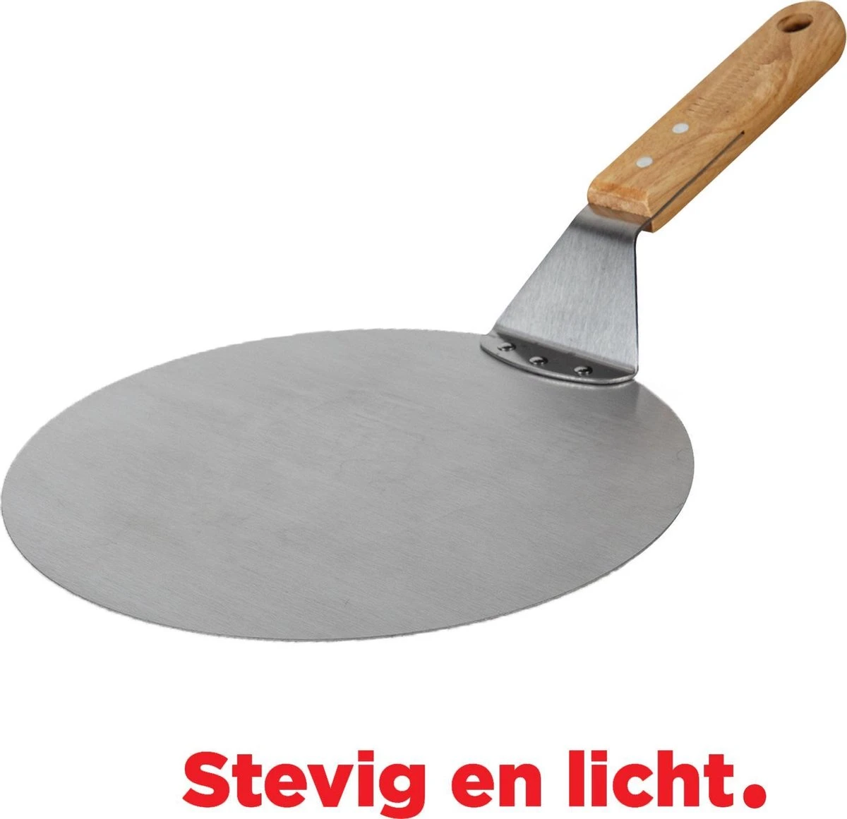 Nonna Pelle à Pizza Inox Ø25,5 - Spatule à Pizza Ronde Pour BBQ Ou Four Avec Manche En Bois - Longueur: 43 Cm 6 Nonna Pelle à Pizza Inox Ø25,5 - Spatule à Pizza Ronde Pour BBQ Ou Four Avec Manche En Bois - Longueur: 43 Cm – Image 4