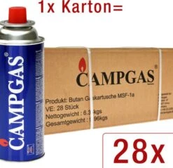 28x Bouteilles De Gaz Pour Cuisinière Gaz Butane - 28 Pièces A 227 Grammes - Recharge De Gaz