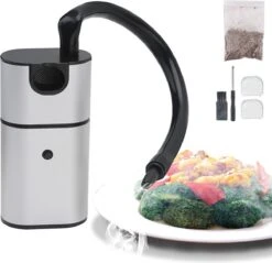 Fumoir Alimentaire - Avec Copeaux De Bois - Boîte à Fumer - Appareil à Fumer - Smokers - Pistolet à Smoking - Pistolet à Fumer - Métal - Argent -Magasin D'Accessoires Pour Barbecue 1200x1163 12