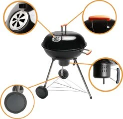 NATERIAL - Barbecue à Charbon PHOENIX ALPHA - 8 Personnes - Ø 57 Cm - H. 97 Cm - Acier émaillé - Zwart - Barbecue Boule 20 NATERIAL - Barbecue à Charbon PHOENIX ALPHA - 8 Personnes - Ø 57 Cm - H. 97 Cm - Acier émaillé - Zwart - Barbecue Boule -Magasin D'Accessoires Pour Barbecue 1200x1163 2