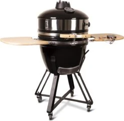 Patton - Kamado 21 - Premium Black - Barbecue En Céramique - Avec Indicateur De Température à Cœur Bluetooth - éclairage LED - Grand Modèle - Complet - Noir -Magasin D'Accessoires Pour Barbecue 1200x1165