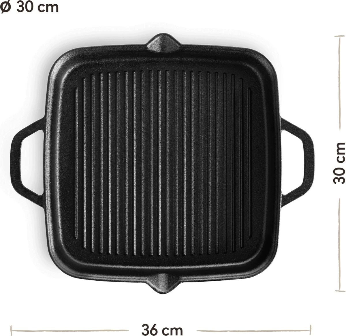Burnhard Poêle à Griller En Fonte 30 Cm 14 Burnhard Poêle à Griller En Fonte 30 Cm – Image 12