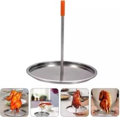 Brochette BBQ Verticale, Pour Poulet, Gyros. 20 Cm, Sur Un Pied Stable. -Magasin D'Accessoires Pour Barbecue 1200x1171 3