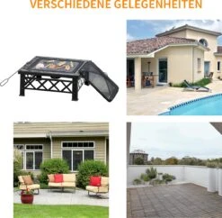 Outsunny 3-en-1 Brasero Brasero Avec Grille De Protection Contre Les étincelles Barbecue De Jardin Noir 842-170 22 Outsunny 3-en-1 Brasero Brasero Avec Grille De Protection Contre Les étincelles Barbecue De Jardin Noir 842-170 -Magasin D'Accessoires Pour Barbecue 1200x1175 1