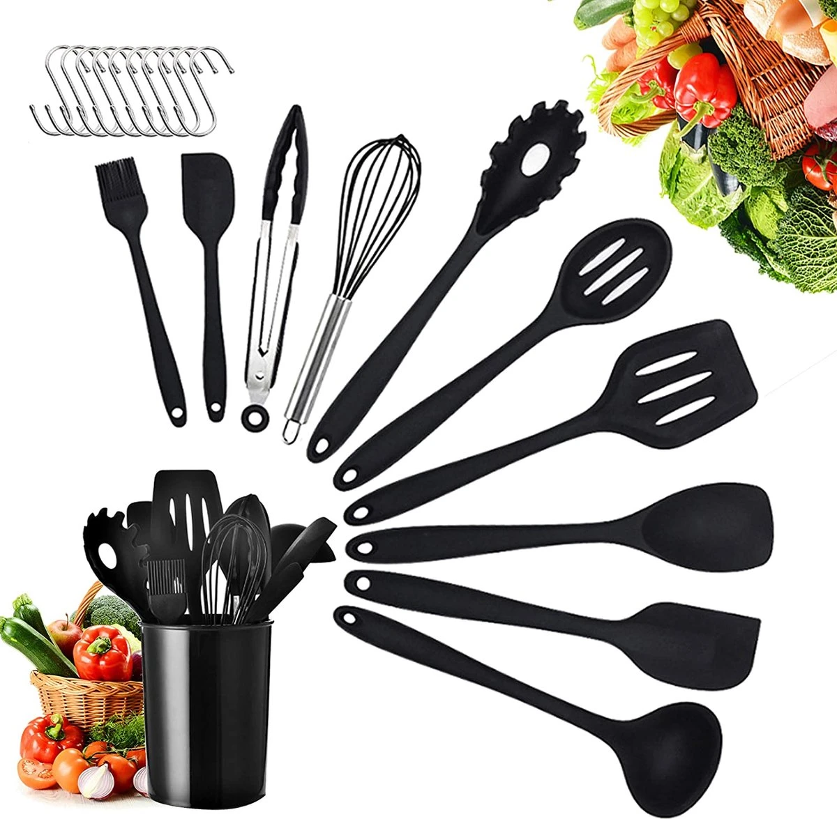 21 Pièces Ustensiles De Cuisine En Silicone Ustensiles De Cuisine Set Spatule Fouet Pinces Cuillère Ustensiles De Cuisine Pour La Cuisson, La Cuisson Et Le Mélange 3 21 Pièces Ustensiles De Cuisine En Silicone Ustensiles De Cuisine Set Spatule Fouet Pinces Cuillère Ustensiles De Cuisine Pour La Cuisson, La Cuisson Et Le Mélange