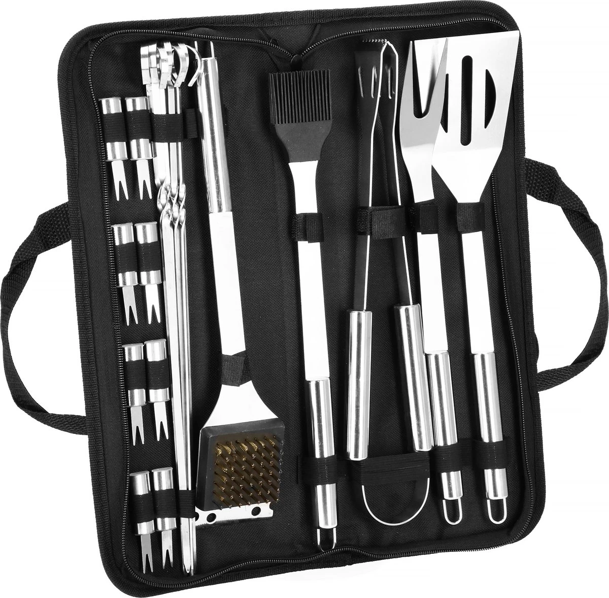 Accessoires Pour BBQ Springos | Outils De Barbecue| Set De 20 Pièces | Y Compris Sac De Transport De Luxe | Acier Inoxydable 21 Accessoires Pour BBQ Springos | Outils De Barbecue| Set De 20 Pièces | Y Compris Sac De Transport De Luxe | Acier Inoxydable – Image 19