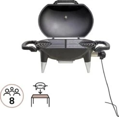 NATERIAL - Grill électrique HYPERION - 2200W - 8 Personnes - H. 49 Cm X L. 76,5 Cm X L. 43 Cm - Acier - Zwart - BBQ Grill électrique - Balcon Grill électrique -Magasin D'Accessoires Pour Barbecue 1200x1178 1