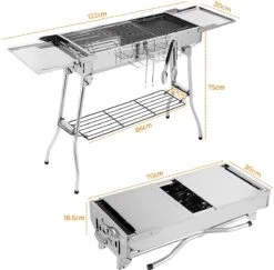 BBQ - Barbecue - Grill - Portable - Acier Inoxydable - Grill à Charbon - Ailes Doubles - Pan Antiadhésive - Camping - Jardin 15 BBQ - Barbecue - Grill - Portable - Acier Inoxydable - Grill à Charbon - Ailes Doubles - Pan Antiadhésive - Camping - Jardin -Magasin D'Accessoires Pour Barbecue 1200x1179 2
