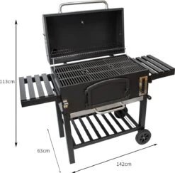 BBQ Grill XXL Fumoir Fumoir - Barbecue à Charbon De Bois De Jardin - Y Compris Housse De Pluie Brosse Métallique Espace De Rangement Pliable 22 BBQ Grill XXL Fumoir Fumoir - Barbecue à Charbon De Bois De Jardin - Y Compris Housse De Pluie Brosse Métallique Espace De Rangement Pliable -Magasin D'Accessoires Pour Barbecue 1200x1179