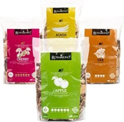 Rosmarino Blacksmith - Mélange De 4 Copeaux De Fumée - Pomme, Chêne, Acacia, Cerise - Accessoires De BBQ - Bois De Fumage - Barbecue