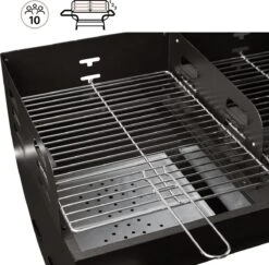 NATERIAL - Barbecue à Charbon ICARUS - Chariot 10 Personnes - H.92 X L.110 X P.61 Cm - Acier Peint - Zwart - BBQ Angulaire Sans Couvercle 21 NATERIAL - Barbecue à Charbon ICARUS - Chariot 10 Personnes - H.92 X L.110 X P.61 Cm - Acier Peint - Zwart - BBQ Angulaire Sans Couvercle -Magasin D'Accessoires Pour Barbecue 1200x1182 1