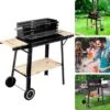 Cheqo® Barbecue Mobile - BBQ Sur Roues - BBQ à Charbon De Bois - Cuisine Extérieure - 45x31cm - 6kg - Paravent Avec Fentes - 2 Roues - Réglable -Magasin D'Accessoires Pour Barbecue 1200x1186 2