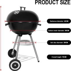 Barbecue à Charbon De Bois Bouilloire Barbecue Grill Rond Avec Couvercle Grill Avec Roues Et Poignée Grille De Support En émail Zwart Pour BBQ Camping Jardin Balcon Etc. 15 Barbecue à Charbon De Bois Bouilloire Barbecue Grill Rond Avec Couvercle Grill Avec Roues Et Poignée Grille De Support En émail Zwart Pour BBQ Camping Jardin Balcon Etc. -Magasin D'Accessoires Pour Barbecue 1200x1187
