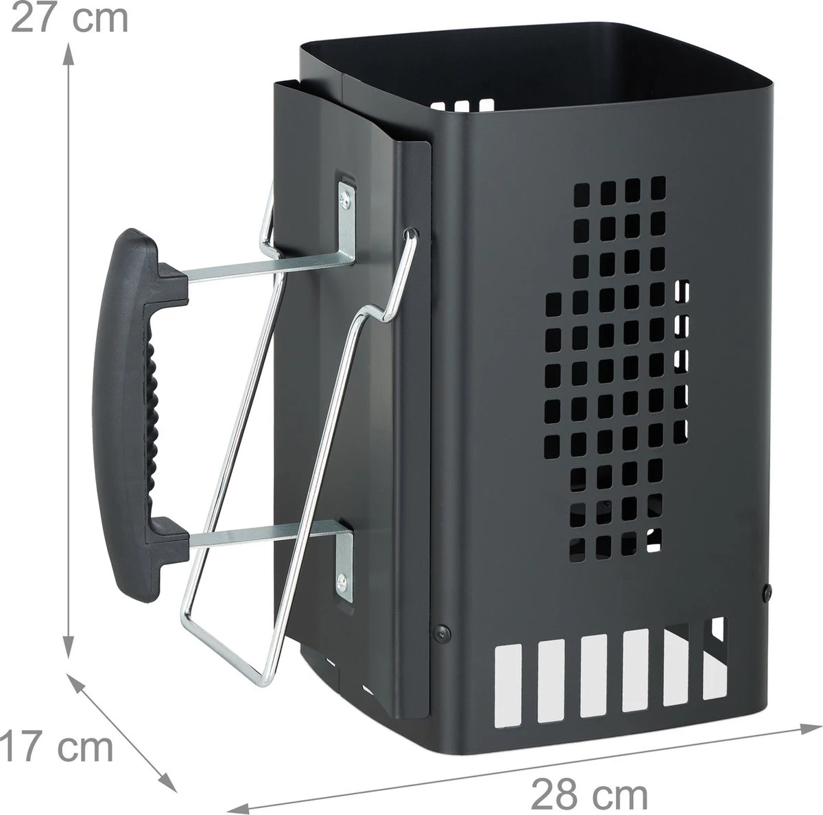Allumeur De Briquettes Relaxdays - Avec Poignée - Allume-charbon - Barbecue - Fer - Noir 11 Allumeur De Briquettes Relaxdays - Avec Poignée - Allume-charbon - Barbecue - Fer - Noir – Image 9