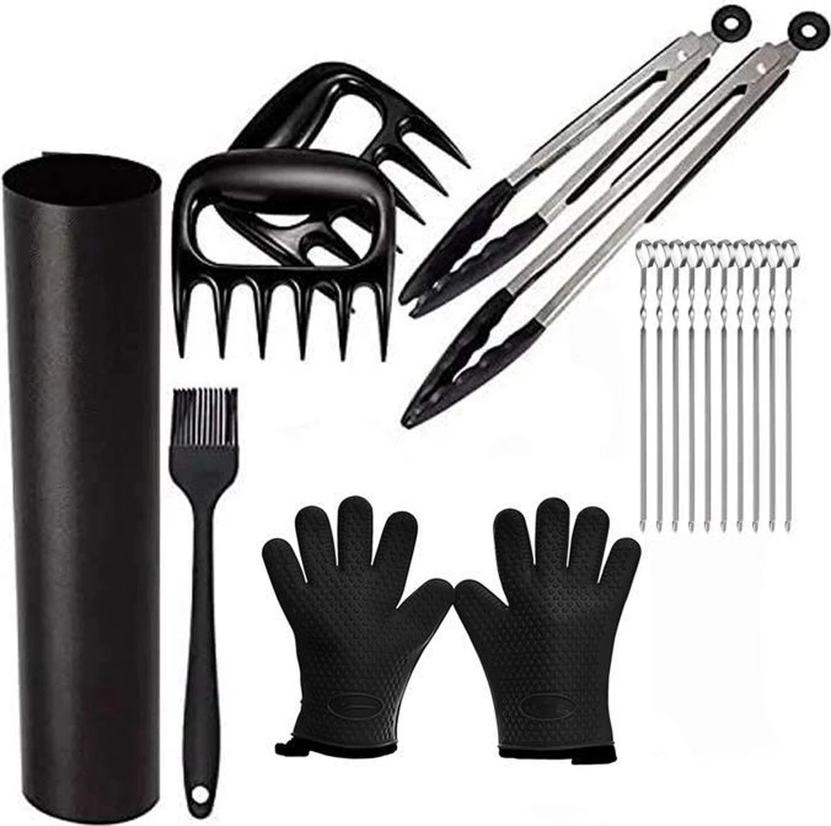 Perow De BBQ Perow - Accessoires De Vêtements Pour Bébé De Barbecue - Pinces à Viande - Tapis De Gril En Téflon - Pinces à Viande - Gants Antidérapants - Astuce Cadeau 3 Perow De BBQ Perow - Accessoires De Vêtements Pour Bébé De Barbecue - Pinces à Viande - Tapis De Gril En Téflon - Pinces à Viande - Gants Antidérapants - Astuce Cadeau