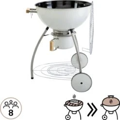 NATERIAL - Barbecue à Charbon PHOENIX BETA II - 8 Personnes - Ø 57 Cm - H. 108 Cm - Acier émaillé - Crème - Kogelbarbecue 11 NATERIAL - Barbecue à Charbon PHOENIX BETA II - 8 Personnes - Ø 57 Cm - H. 108 Cm - Acier émaillé - Crème - Kogelbarbecue -Magasin D'Accessoires Pour Barbecue 1200x1197