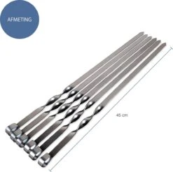 Ensemble De 6 Brochettes Barbecue Krumble / Ensemble De Brochettes En Acier Inoxydable De 45 Cm De Longueur / 6 Brochettes Pour Viande Et Légumes - Acier Inoxydable -Magasin D'Accessoires Pour Barbecue 1200x1197 9
