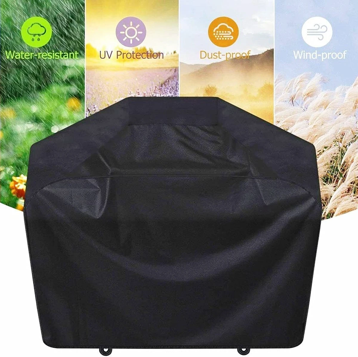 Housse De Barbecue étanche - Housse De Barbecue Universelle - Extra Large - Zwart 6 Housse De Barbecue étanche - Housse De Barbecue Universelle - Extra Large - Zwart – Image 4