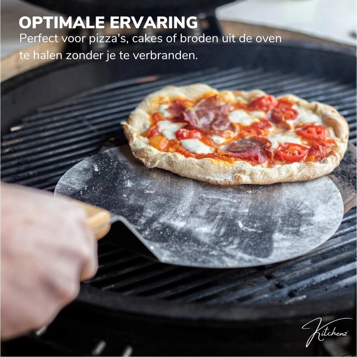Kitchenz Pelle à Pizza Acier Inoxydable - Pelle à Pizza Pour BBQ - Manche Bois - 25,5 CM 9 Kitchenz Pelle à Pizza Acier Inoxydable - Pelle à Pizza Pour BBQ - Manche Bois - 25,5 CM – Image 7