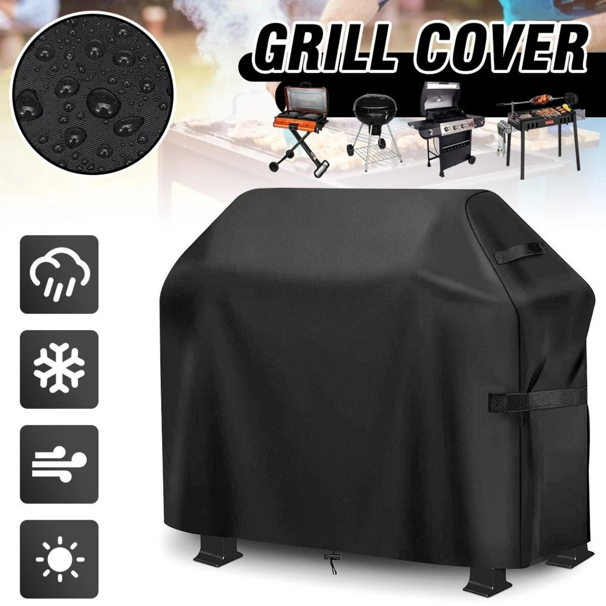 Mondoza™️ Housse De BBQ Étanche - Grille De Barbecue - Housse De Protection Universelle - 147 X 61 X 122cm 4 Mondoza™️ Housse De BBQ Étanche - Grille De Barbecue - Housse De Protection Universelle - 147 X 61 X 122cm – Image 2