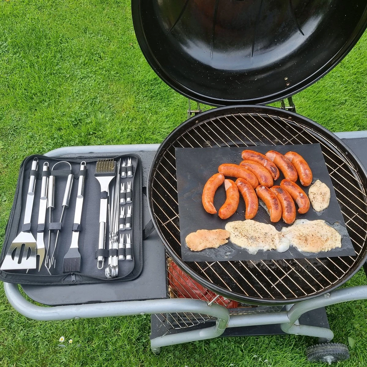 Accessoires Pour BBQ Springos | Outils De Barbecue| Set De 20 Pièces | Y Compris Sac De Transport De Luxe | Acier Inoxydable 7 Accessoires Pour BBQ Springos | Outils De Barbecue| Set De 20 Pièces | Y Compris Sac De Transport De Luxe | Acier Inoxydable – Image 5