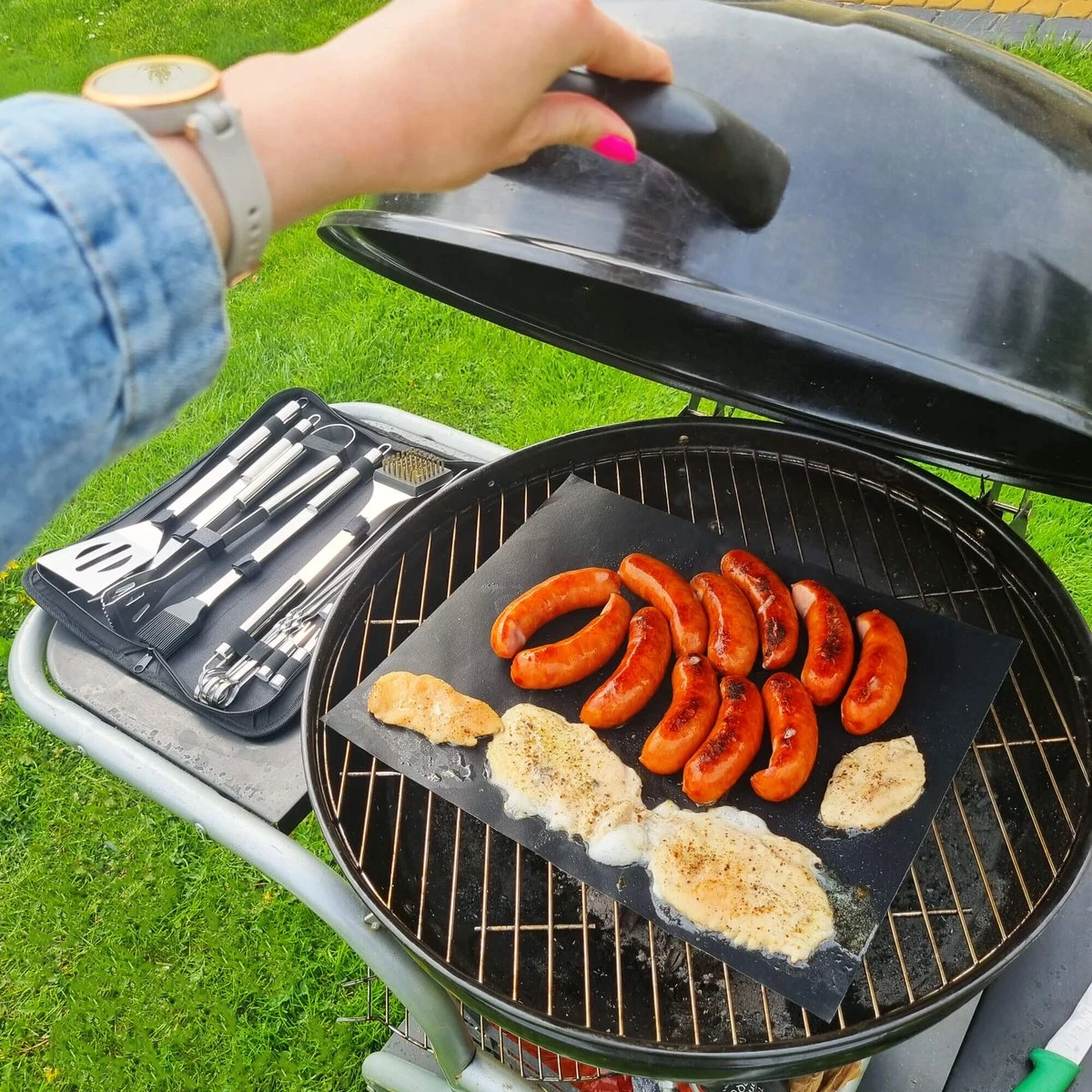 Accessoires Pour BBQ Springos | Outils De Barbecue| Set De 20 Pièces | Y Compris Sac De Transport De Luxe | Acier Inoxydable 8 Accessoires Pour BBQ Springos | Outils De Barbecue| Set De 20 Pièces | Y Compris Sac De Transport De Luxe | Acier Inoxydable – Image 6