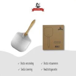 Krumble - Acier Inoxydable - Carrée - Avec Manche En Bois - 64 X 30 Cm (lxl) - Spatule à Pizza - Accessoires Barbecue - Argent - Marron Clair -Magasin D'Accessoires Pour Barbecue 1200x1200 1102