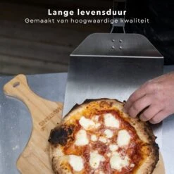 Pelle à Pizza Cheqo® - Spatule à Pizza - Pelle à Gâteau - Pelle à Pizza Pliable - Acier Inoxydable - 57,8x24,2x3,4cm - Manche En Bois D'hévéa - -Magasin D'Accessoires Pour Barbecue 1200x1200 1122