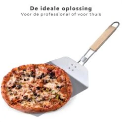 Pelle à Pizza Cheqo® - Spatule à Pizza - Pelle à Gâteau - Pelle à Pizza Pliable - Acier Inoxydable - 57,8x24,2x3,4cm - Manche En Bois D'hévéa - -Magasin D'Accessoires Pour Barbecue 1200x1200 1123