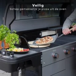 Pelle à Pizza Cheqo® - Spatule à Pizza - Pelle à Gâteau - Pelle à Pizza Pliable - Acier Inoxydable - 57,8x24,2x3,4cm - Manche En Bois D'hévéa - -Magasin D'Accessoires Pour Barbecue 1200x1200 1124