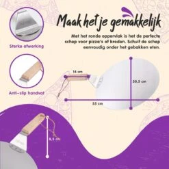 Pelle à Pizza Ronde En Acier Inoxydable Pour BBQ Et Four - Manche En Bois - Spatule à Pizza - Pelle à Pizza - Pelle à Gâteau - Spatule -Magasin D'Accessoires Pour Barbecue 1200x1200 1140