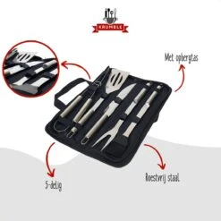 Ensemble Barbecue 5 Pièces Krumble / Ensemble Barbecue En Acier Inoxydable De 5 Pièces / Comprend Un Sac De Rangement Pratique - Acier Inoxydable 9 Ensemble Barbecue 5 Pièces Krumble / Ensemble Barbecue En Acier Inoxydable De 5 Pièces / Comprend Un Sac De Rangement Pratique - Acier Inoxydable -Magasin D'Accessoires Pour Barbecue 1200x1200 1174