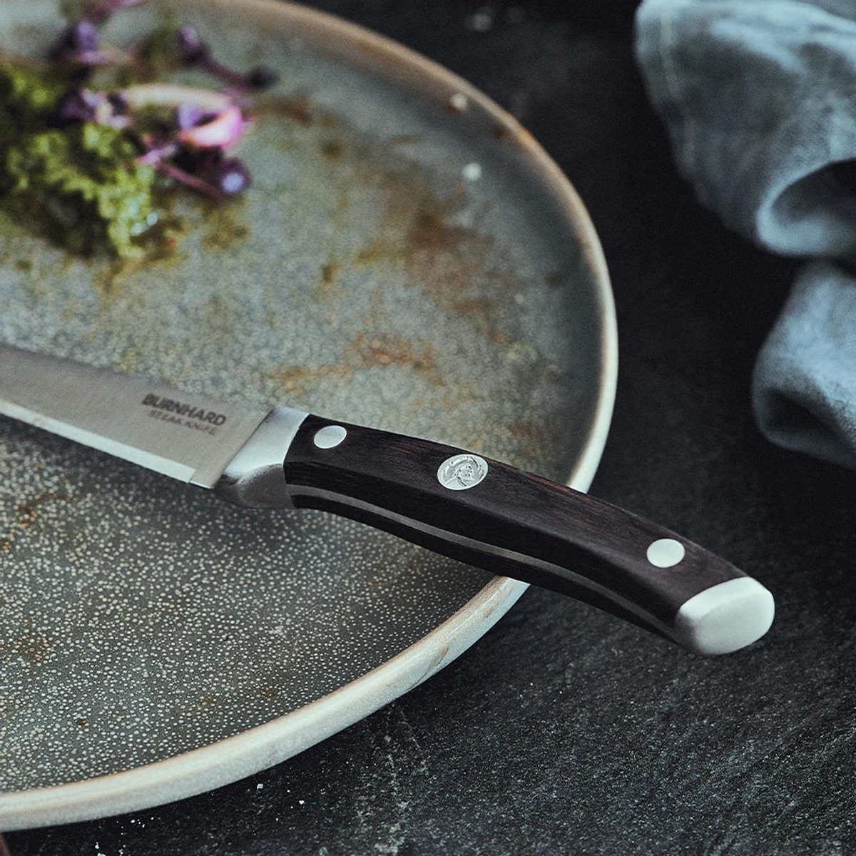 Burnhard Couteau Avec Manche En Bois Pakka Couteaux à Steak 4 Pièces 9 Burnhard Couteau Avec Manche En Bois Pakka Couteaux à Steak 4 Pièces – Image 7