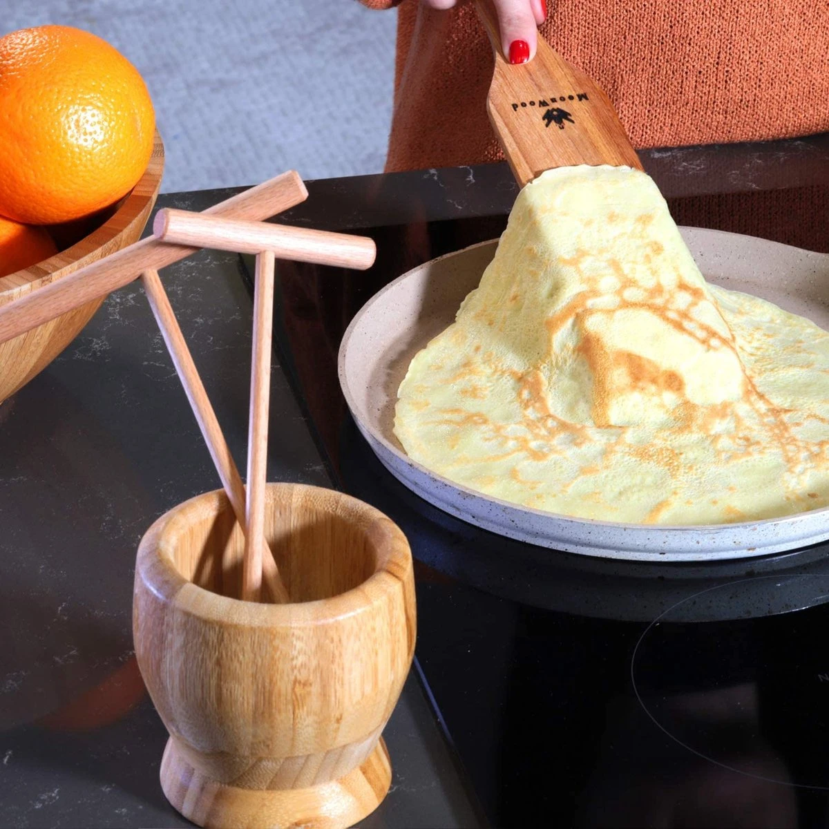 Crêpière - Spatule à Crêpes - 4 Pièces En Bois (18", 13", 9" Spatule Et Spatule En Bois De 30 Cm De Long) Tailles Pratiques Pour Tous Les Amateurs De Crêpes - Crêpière 100% Naturelle Et De Haute Qualité 6 Crêpière - Spatule à Crêpes - 4 Pièces En Bois (18", 13", 9" Spatule Et Spatule En Bois De 30 Cm De Long) Tailles Pratiques Pour Tous Les Amateurs De Crêpes - Crêpière 100% Naturelle Et De Haute Qualité – Image 4