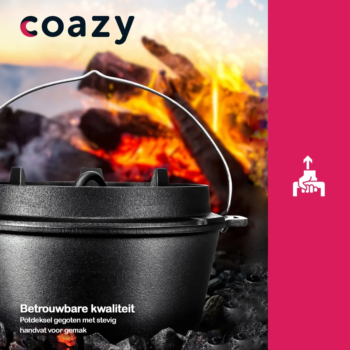 Grillas Coazy 4.2L | Four Néerlandais | Poêle à BBQ En Fonte Avec Couvercle | Barbecue Petromax | Poêle à Frire | 6 Grillas Coazy 4.2L | Four Néerlandais | Poêle à BBQ En Fonte Avec Couvercle | Barbecue Petromax | Poêle à Frire | – Image 4