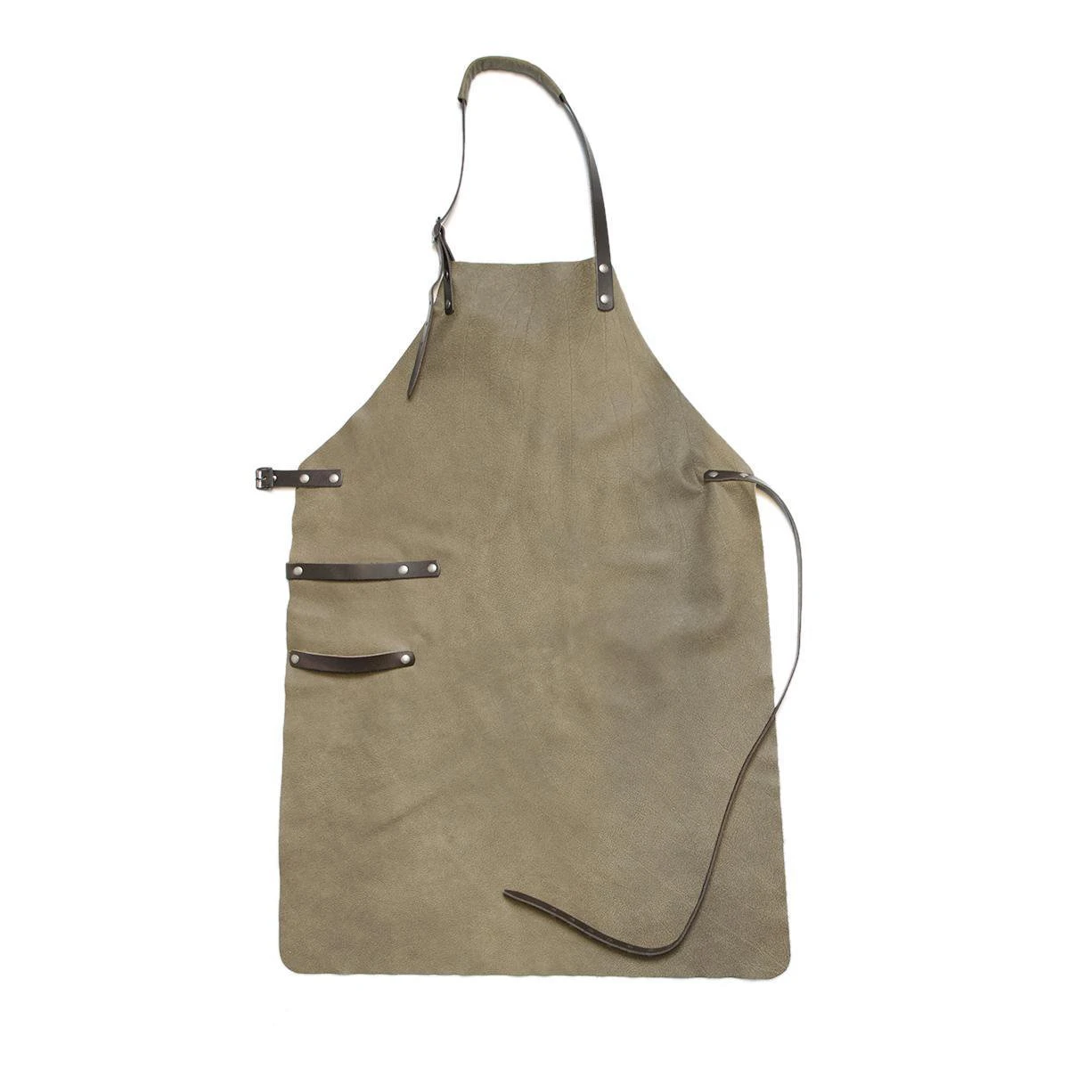 Tablier Cuir - Tablier BBQ - Accessoires BBQ - Vert Olive - Tabliers Cuir Homme Ou Tablier Cuir Femme - 85 Cm X 61 Cm 6 Tablier Cuir - Tablier BBQ - Accessoires BBQ - Vert Olive - Tabliers Cuir Homme Ou Tablier Cuir Femme - 85 Cm X 61 Cm – Image 4