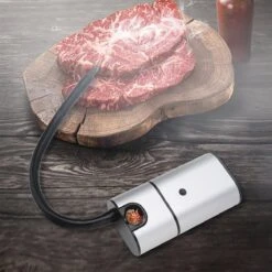 Fumoir Alimentaire - Avec Copeaux De Bois - Boîte à Fumer - Appareil à Fumer - Smokers - Pistolet à Smoking - Pistolet à Fumer - Métal - Argent -Magasin D'Accessoires Pour Barbecue 1200x1200 1380